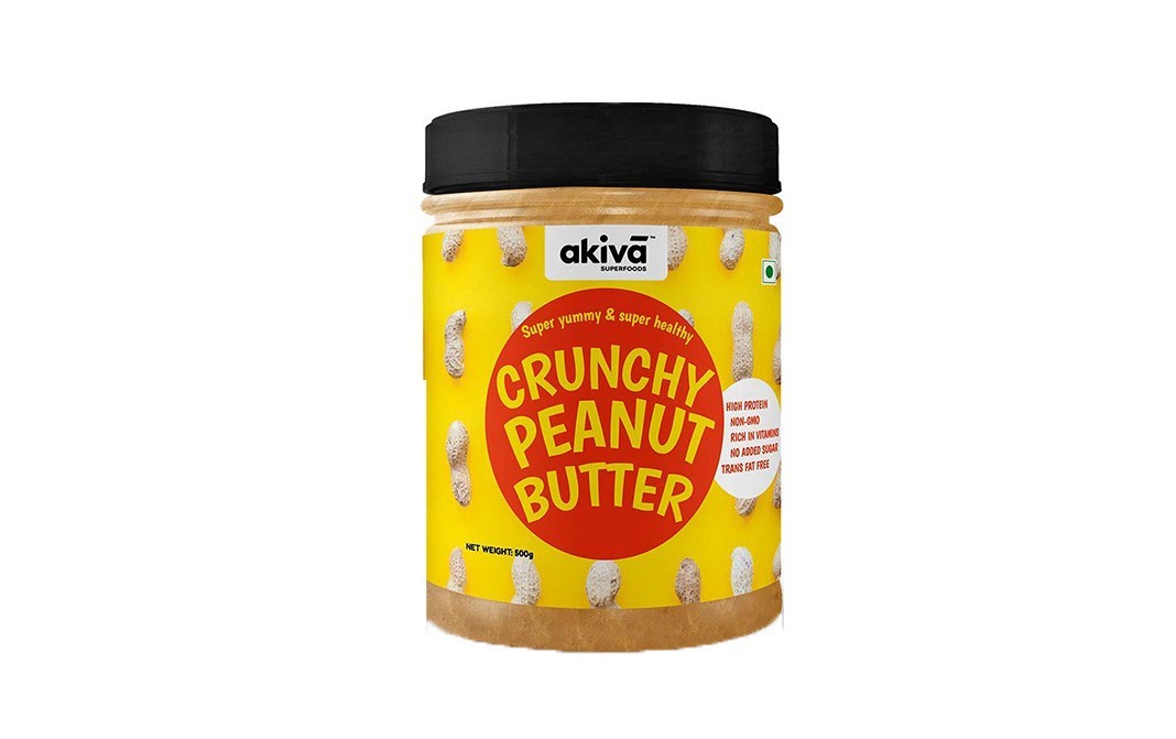 Akiva Crunchy Peanut Butter Super Yummy & Super healthy   Plastic Jar  500 grams